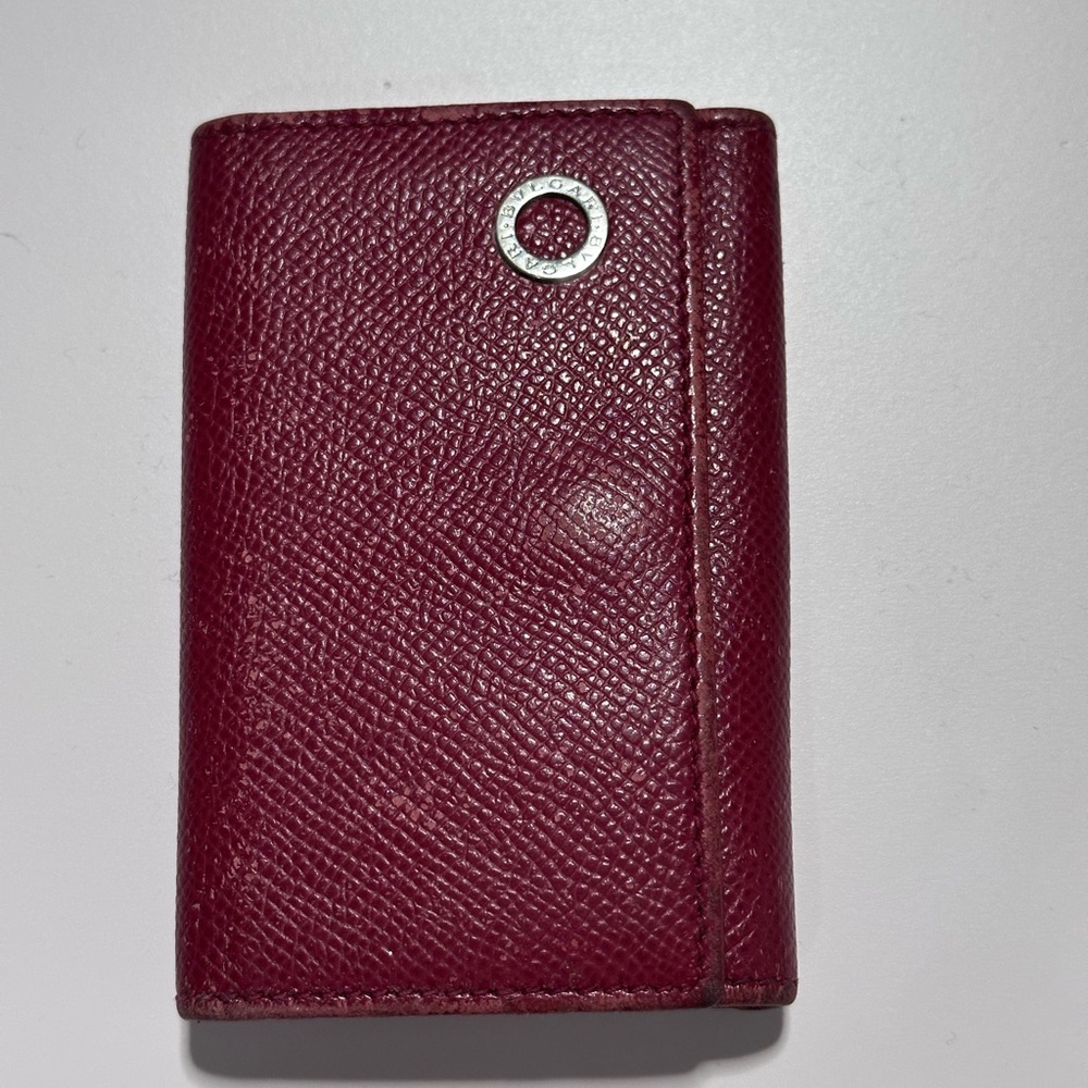 Bulgari Rich Burgundy Leather keyholder